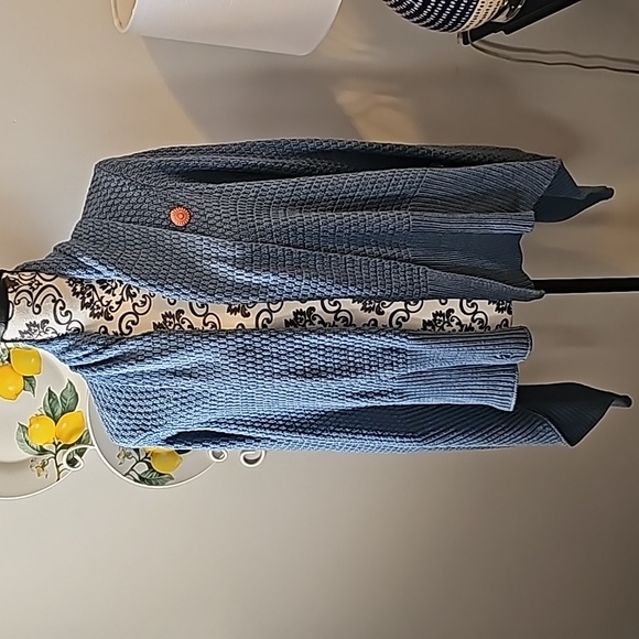 Matilda Jane Envision This Wrap thick knit blue cardigan sz XL - Picture 2 of 7